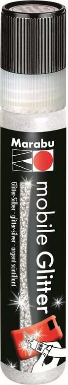 Marabu - Maling Til Mobil Cover - Mobile Glitter - Glimmer Sølv