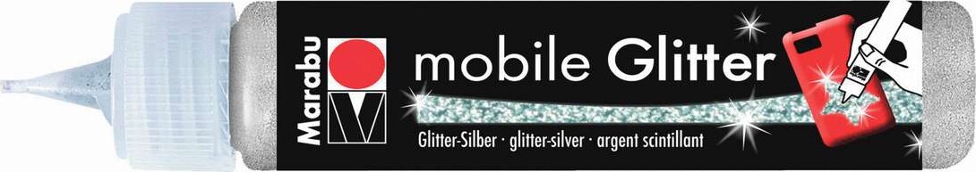 Marabu - Maling Til Mobil Cover - Mobile Glitter - Glimmer Sølv