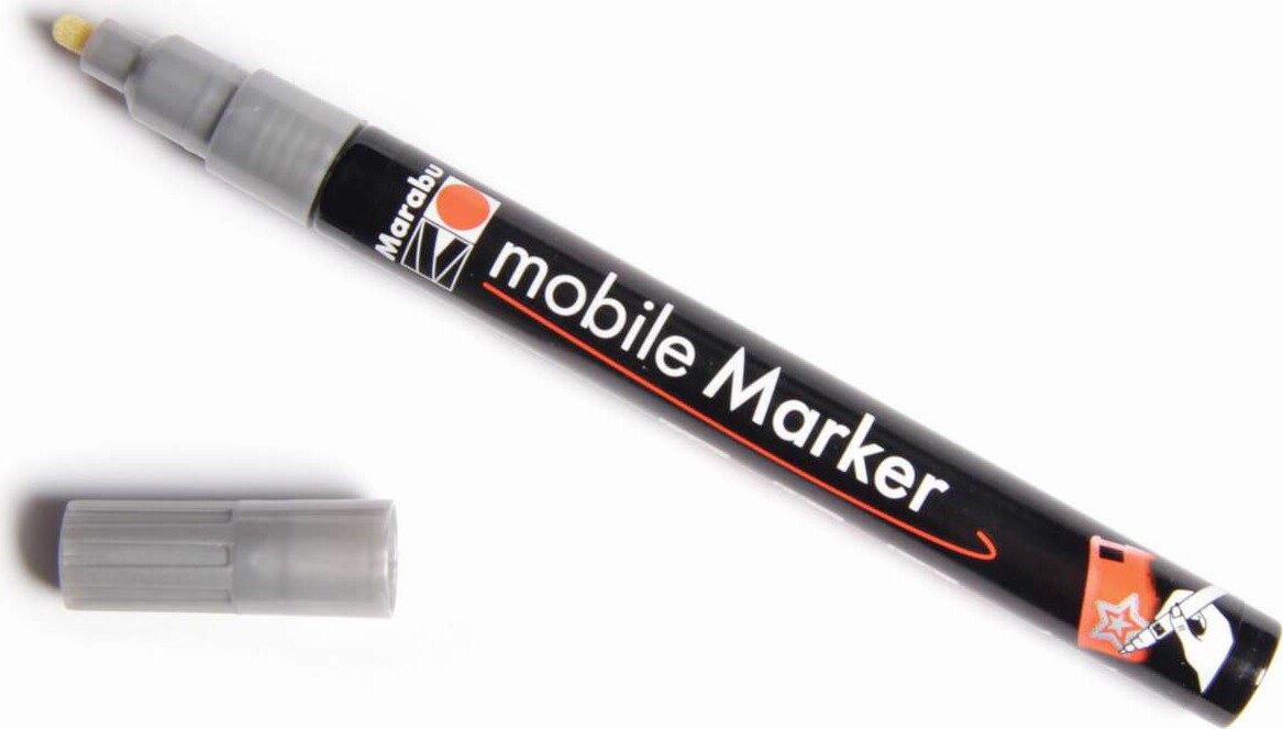 Marabu - Maling Til Mobil Cover - Mobile Marker - Sølv