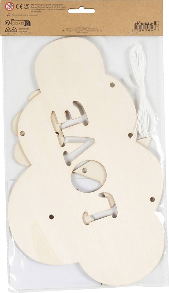 Mobile I Træ - Nattehimmel - B 28 Cm - Tykkelse 3 Mm - 1 Stk