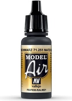 Vallejo - Model Air - Nato Black Mat - 17 Ml - 71251