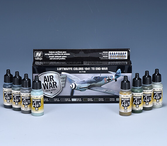 Vallejo - Model Air Maling Sæt - Luftwaffe 1941 To End-War - 8X17 Ml