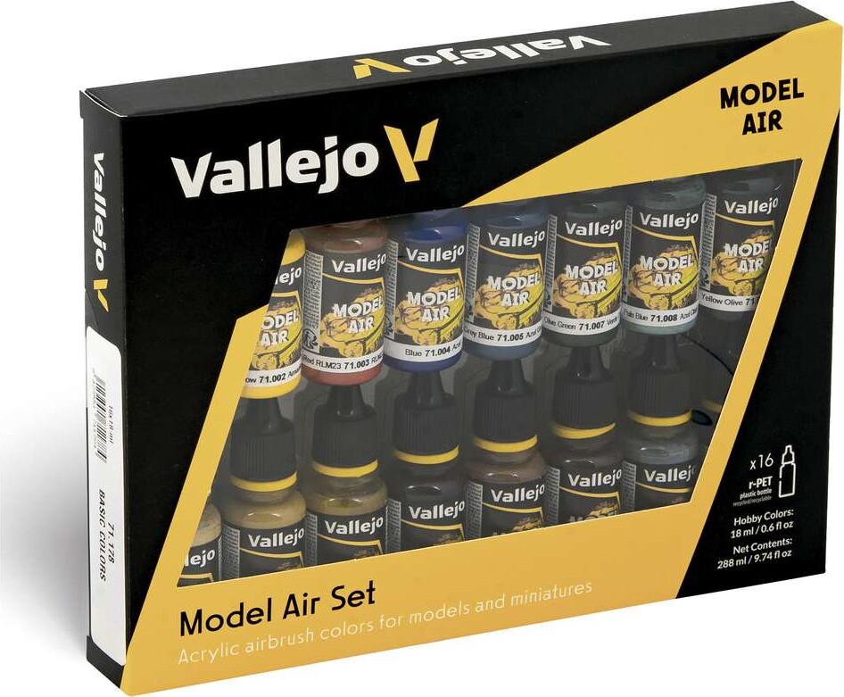 Vallejo - Model Air Maling Sæt - Basic - 16X18 Ml
