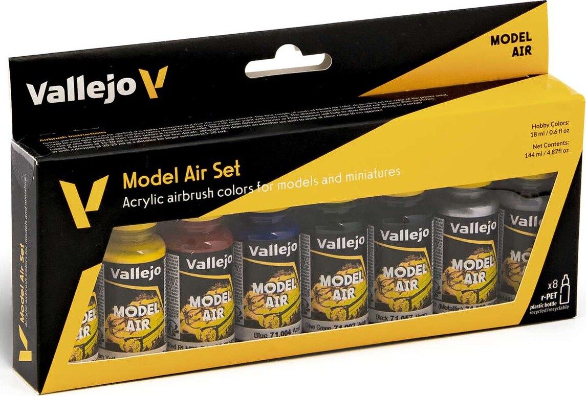 Vallejo - Model Air Maling Sæt - Basic - 8X17 Ml