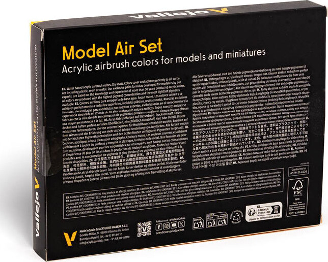 Vallejo - Model Air Maling Sæt - Wwii Allied - 16X17 Ml