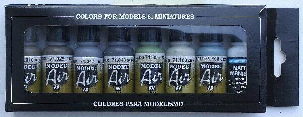 Vallejo - Model Air Maling Sæt - Raf Colors Day Fighters - 8X17 Ml