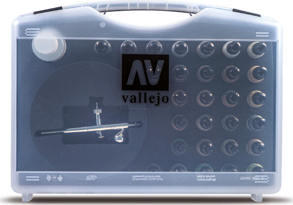 Vallejo - Model Air Airbrush Maling Sæt Inkl Airbrush - 29 Farver