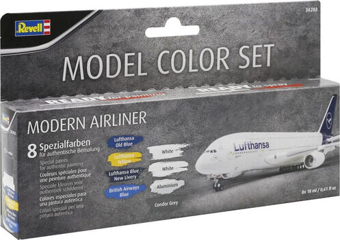 Revell - Model Maling Sæt - Modern Airliner - 8X17 Ml
