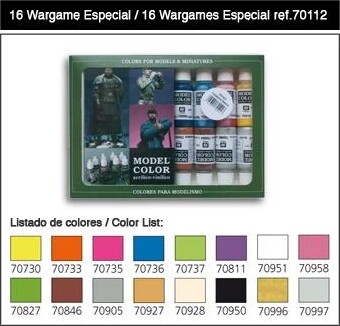 Vallejo - Farver Til Modeller Og Miniaturer - 16X17 Ml - 70112