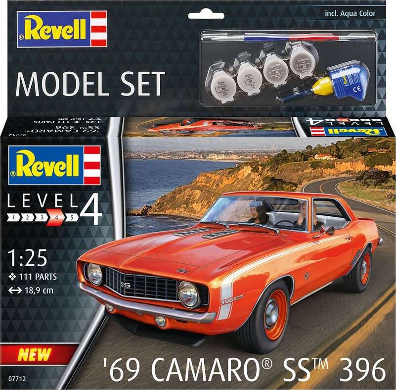 Revell - 69 Camaro Ss Bil Byggesæt - 1 25 - Level 4 - 67712