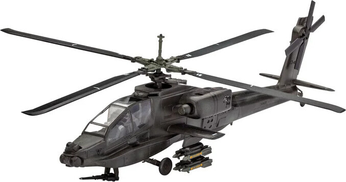 Revell - Ah-64A Apache Helikopter Byggesæt Inkl Maling - 1 100 - Level 3 -
