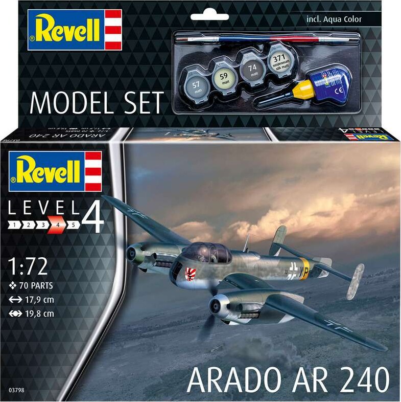 Revell - Arado Ar-240 Fly Byggesæt - 1 72 - Level 4 - 63798