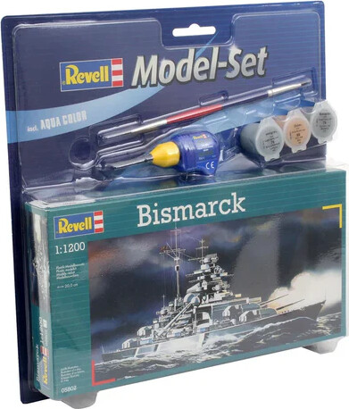 Revell - Bismarck Model Skib Byggesæt Inkl Maling - 1 1200 - 65802