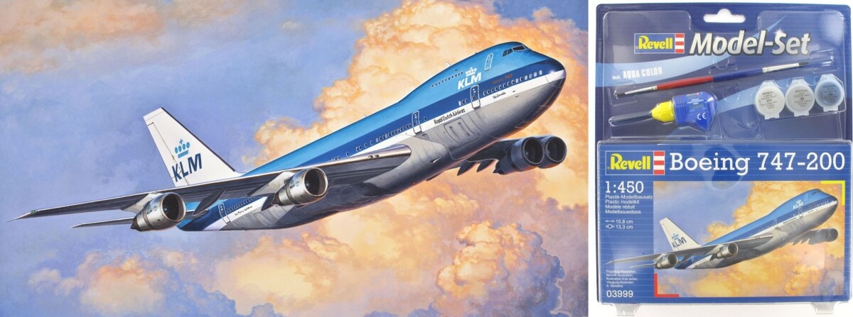 Revell - Boeing 747-200 Modelfly - 1 450 - 63999