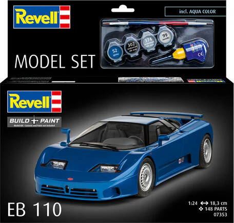 Revell 67353 - Bugatti Eb110 Bil Model Set - Build Paint - 1 24