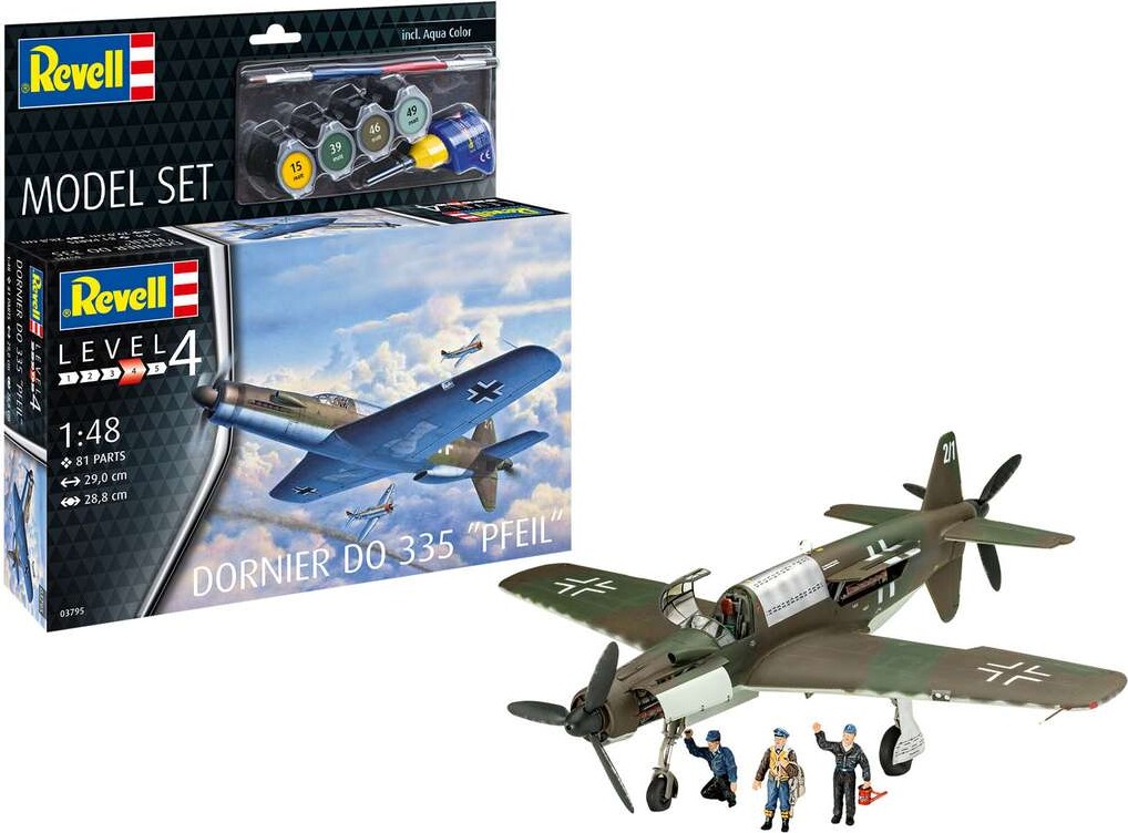 Revell - Dornier Do 335 Pfeil Fly Byggesæt - 1 48 - Level 4 - 03795