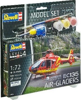 Revell - Ec135 Air-Glaciers Modelhelikopter - 1 72 - Level 4 - 64986
