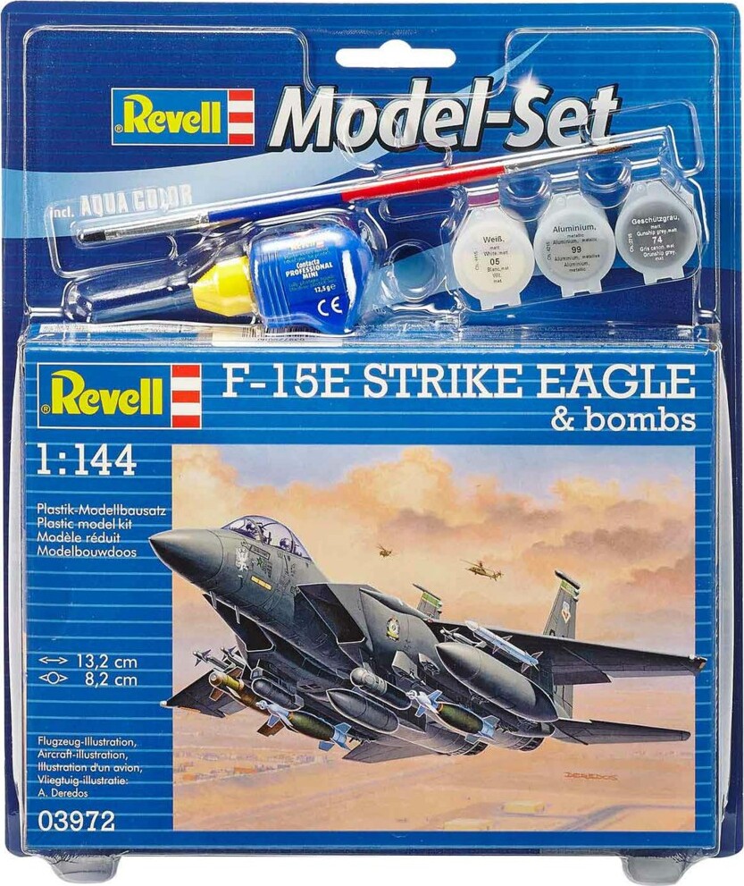 Revell - F-15E Strike Eagle Male Byggesæt Modelfly - 63972