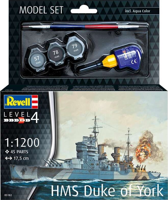 Revell - Hms Duke Of York Modelskib - 1 1200 - Level 4 - 65182