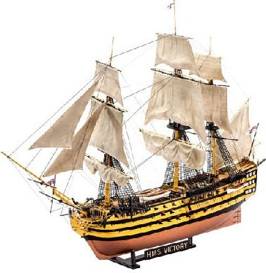 Revell - Hms Victory Model Skib Byggesæt Inkl Maling - 1 225 - Level 4 -