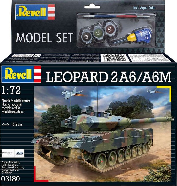 Revell - Leopard 2A6A6M Kampvogn Byggesæt - 1 72 - 63180