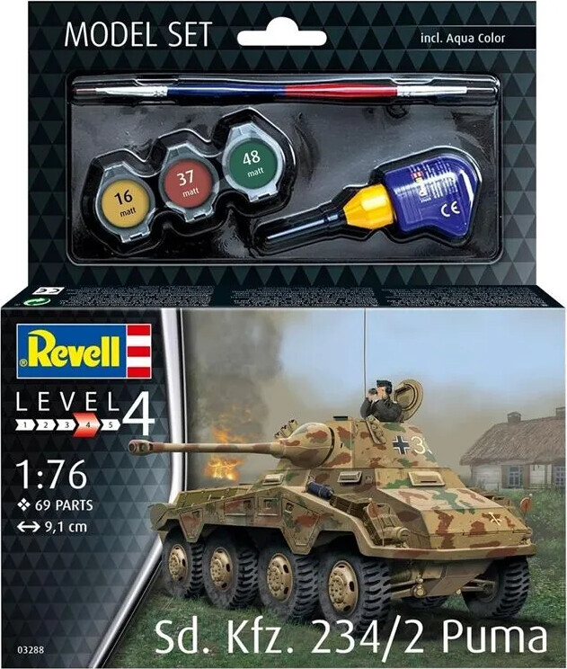 Revell - Sdkfz 2342 Puma Byggesæt - 1 76 - Level 4 - 03288