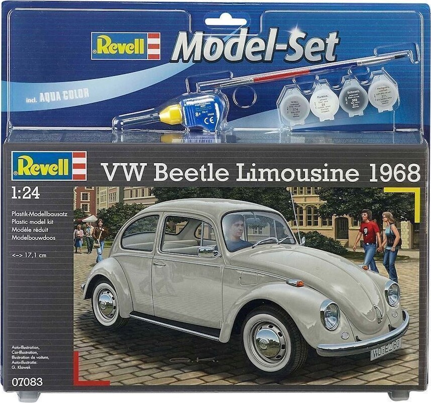 Revell - Vw Beetle Limousine Bil Byggesæt Inkl Maling - 1 24 - 67083