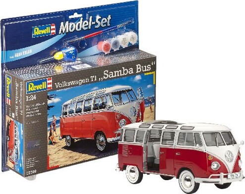 Revell - Vw T1 Samba Bus Byggesæt Inkl Maling - 1 24 - 67399