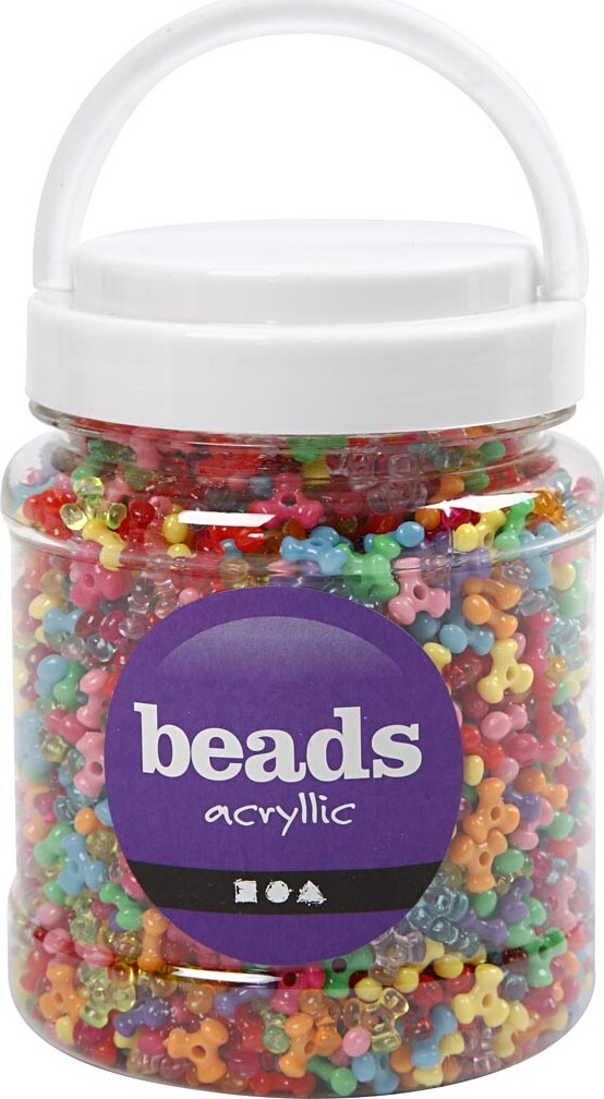 Møllemix - Ø 10 Mm - Hulstr 2 Mm - Assorterede Farver - 700 Ml - 385 G