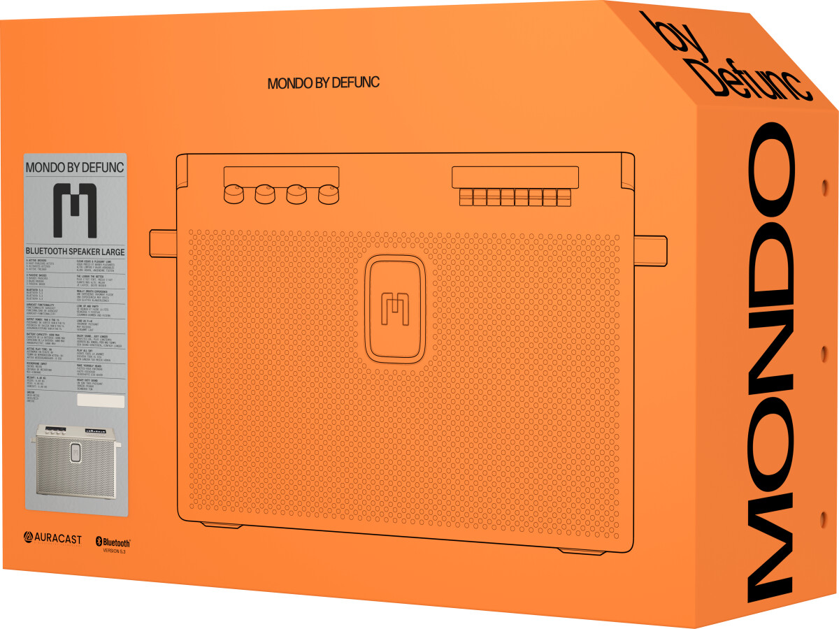 Mondo By Defunc Bt Højttaler Large Sølvgreige