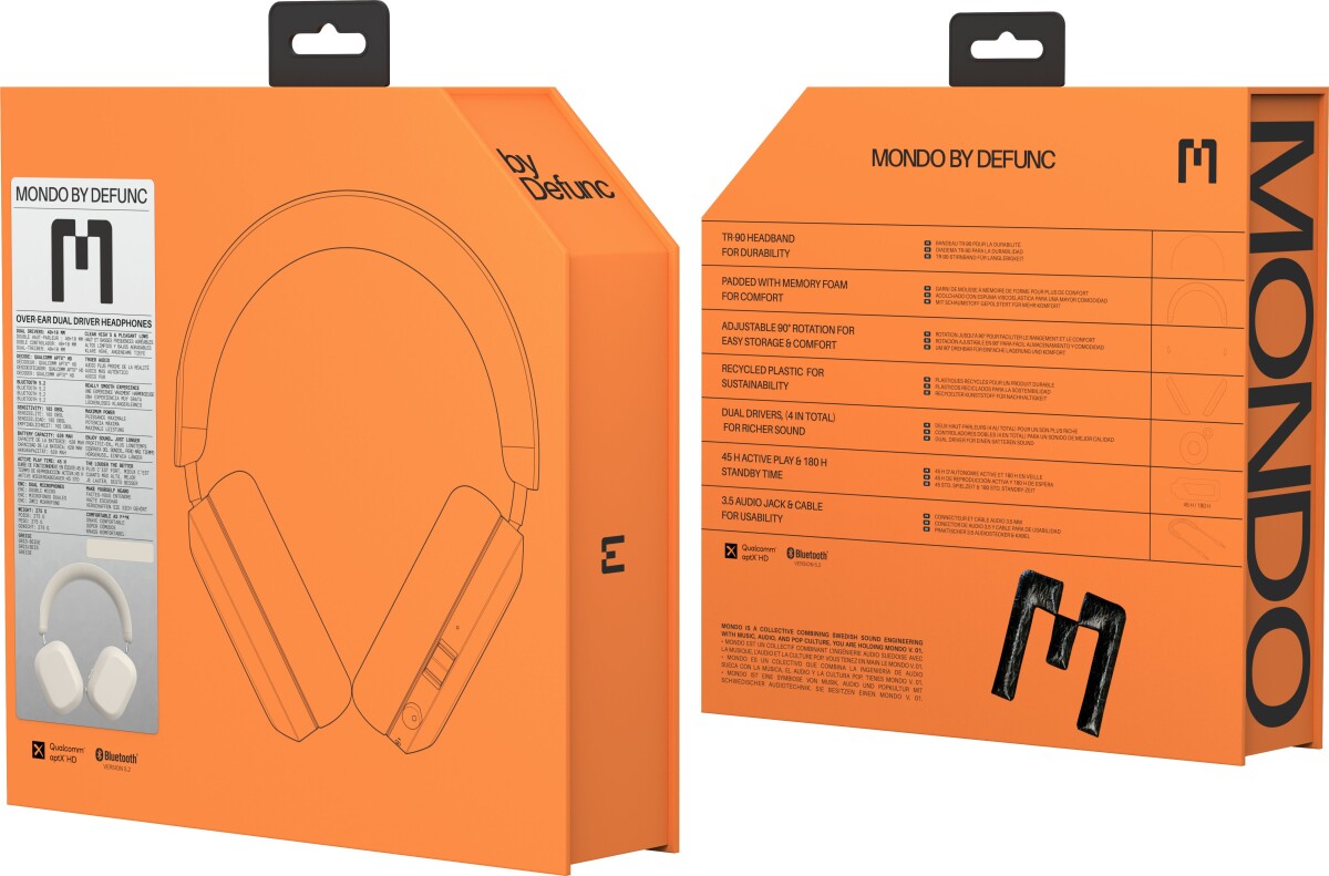 Mondo By Defunc - On-Ear Bluetooth Høretelefoner - Greige