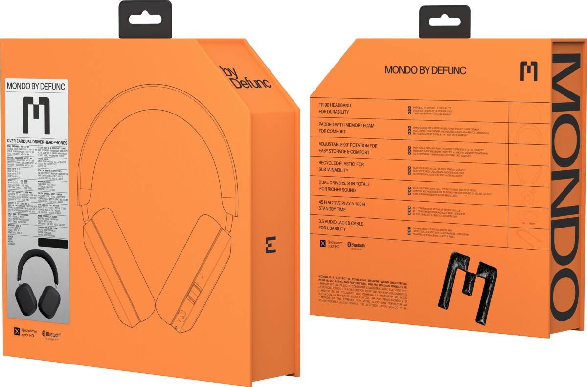 Mondo By Defunc - On-Ear Bluetooth Høretelefoner - Sort