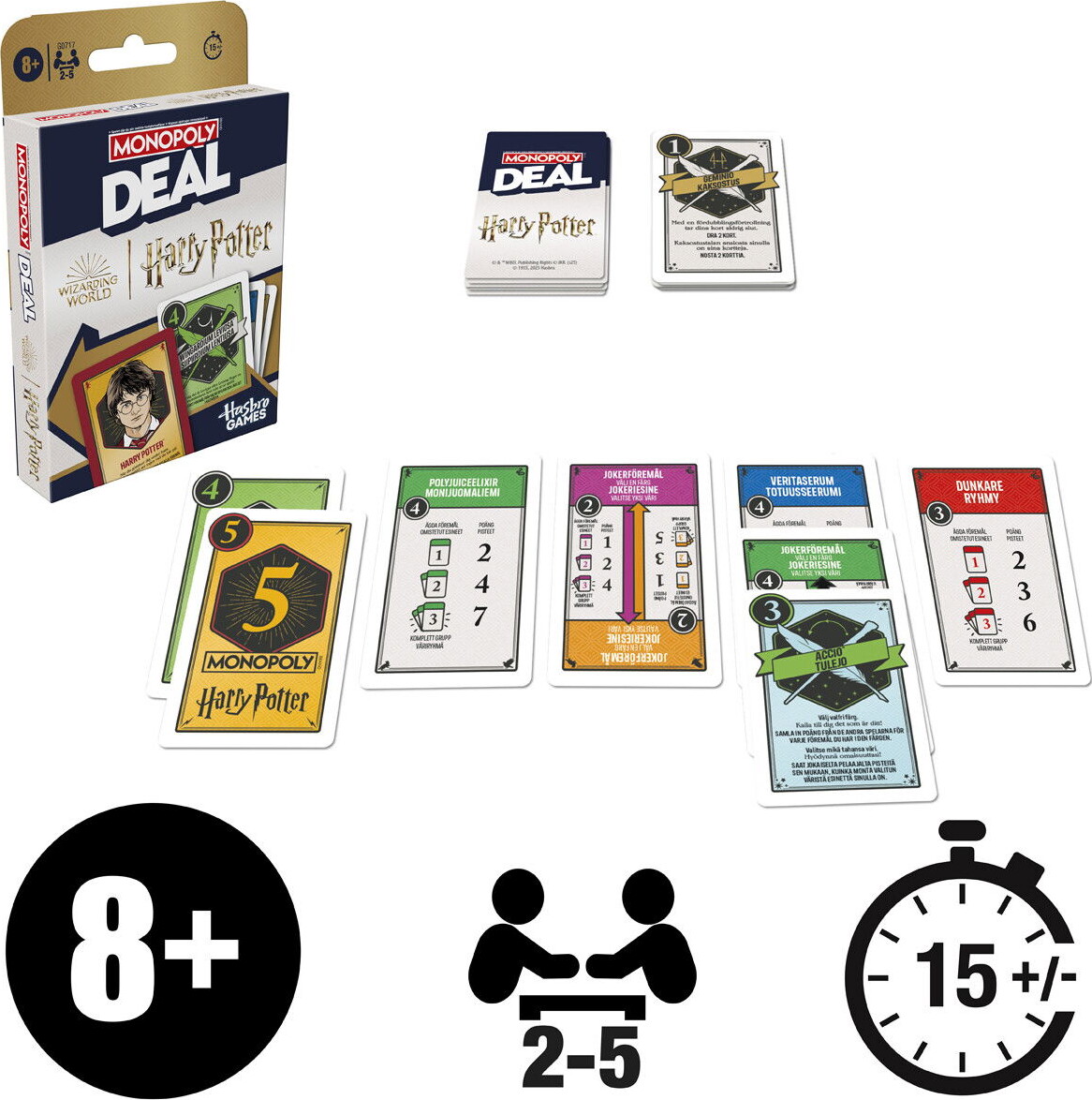 Monopoly Deal Harry Potter Edition - Dansk Norsk - Hasbro G0717
