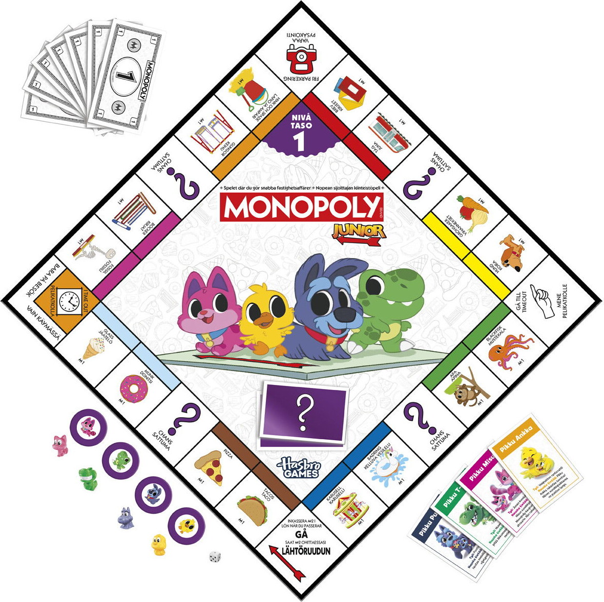 Monopoly Junior - 2-I-1 Brætspil - Hasbro Games G1856