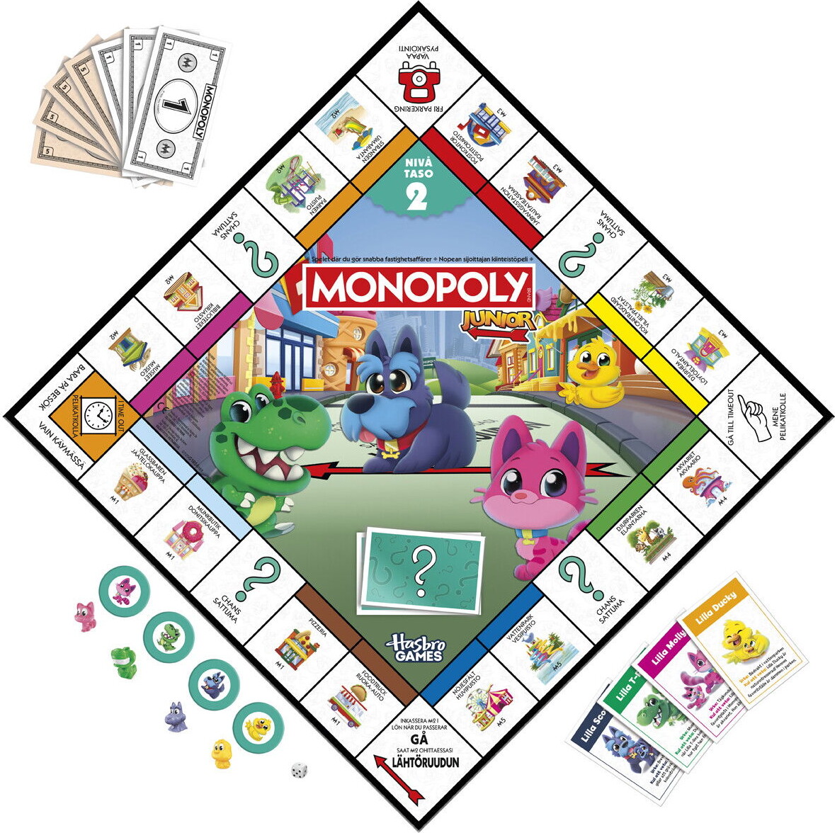 Monopoly Junior - 2-I-1 Brætspil - Hasbro Games G1856