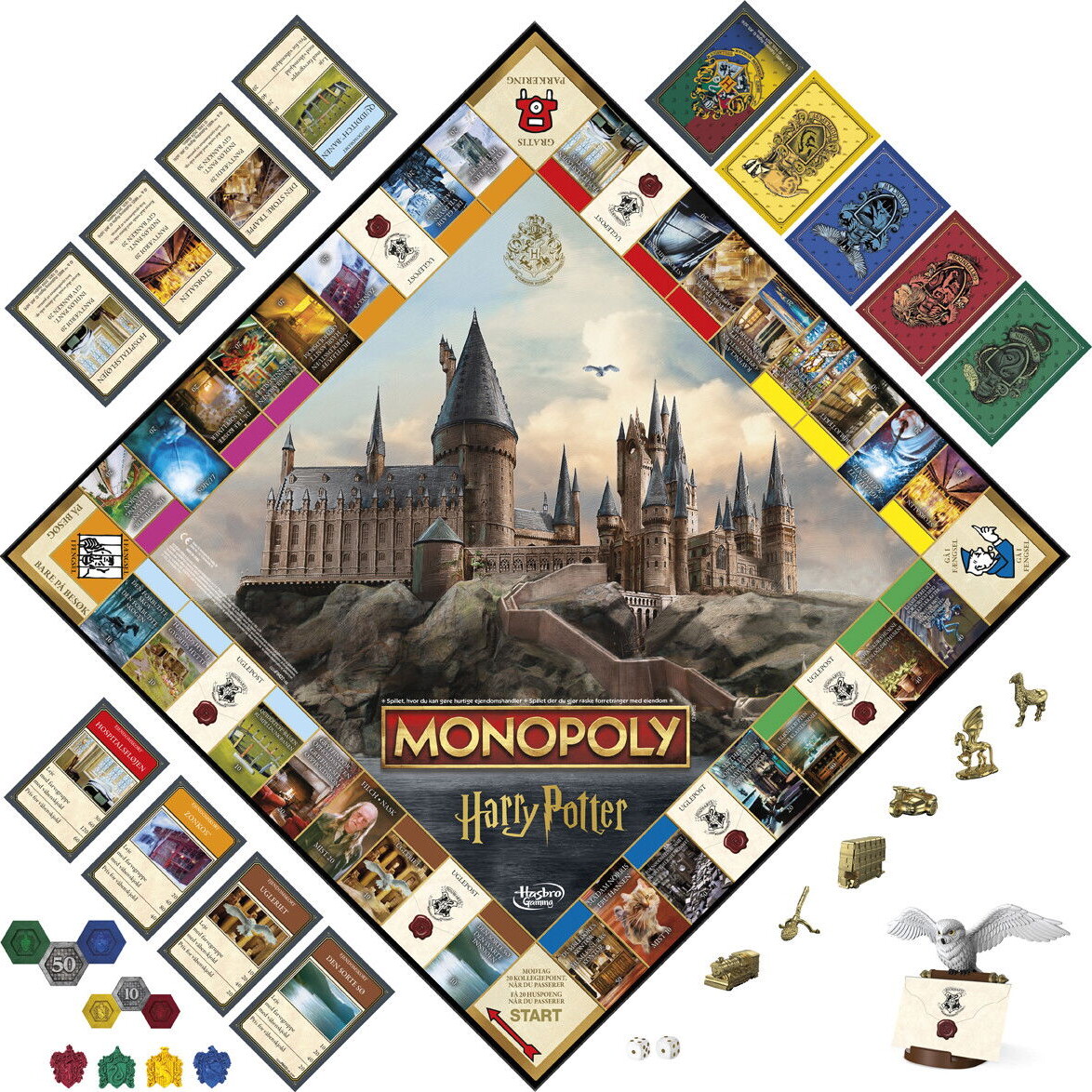 Monopoly Harry Potter Edition - Dansk Norsk - Hasbro F9422