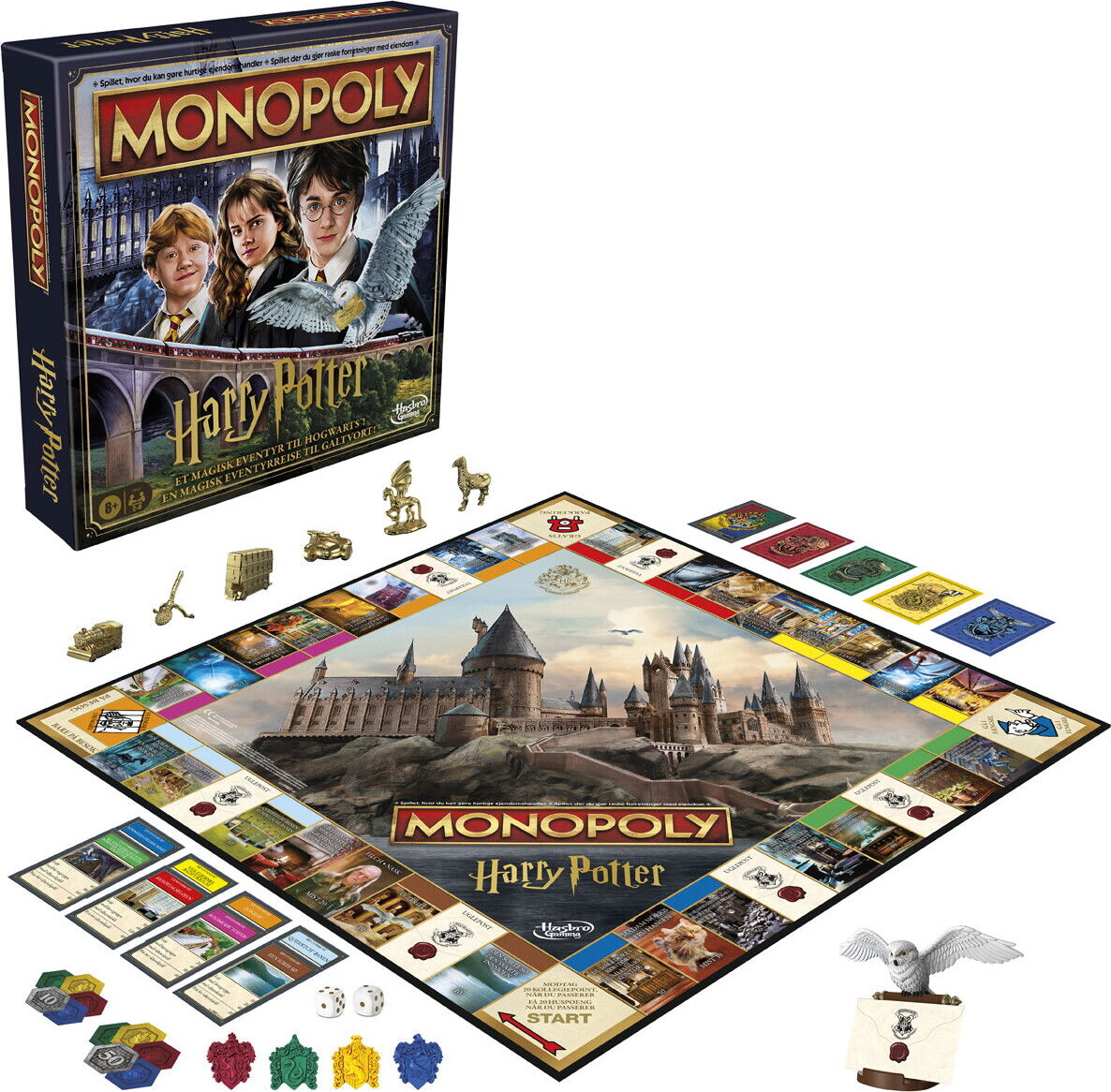 Monopoly Harry Potter Edition - Dansk Norsk - Hasbro F9422