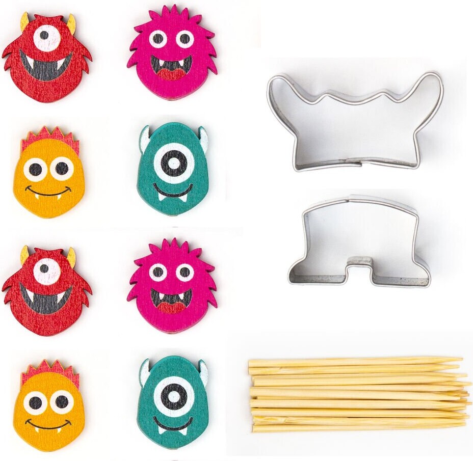 Kikkerland - Frugtskærer Udstikker Sæt Med Monstre