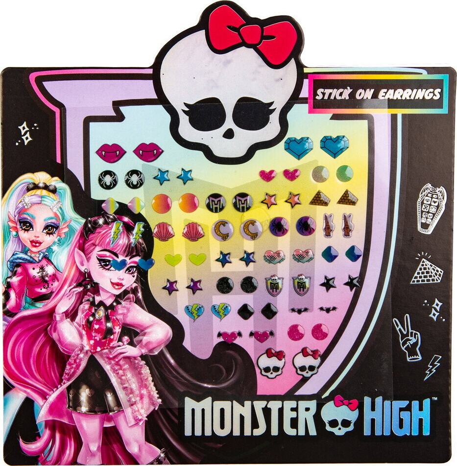 Monster High - Klistermærke Øreringe - Assorteret - Mattel