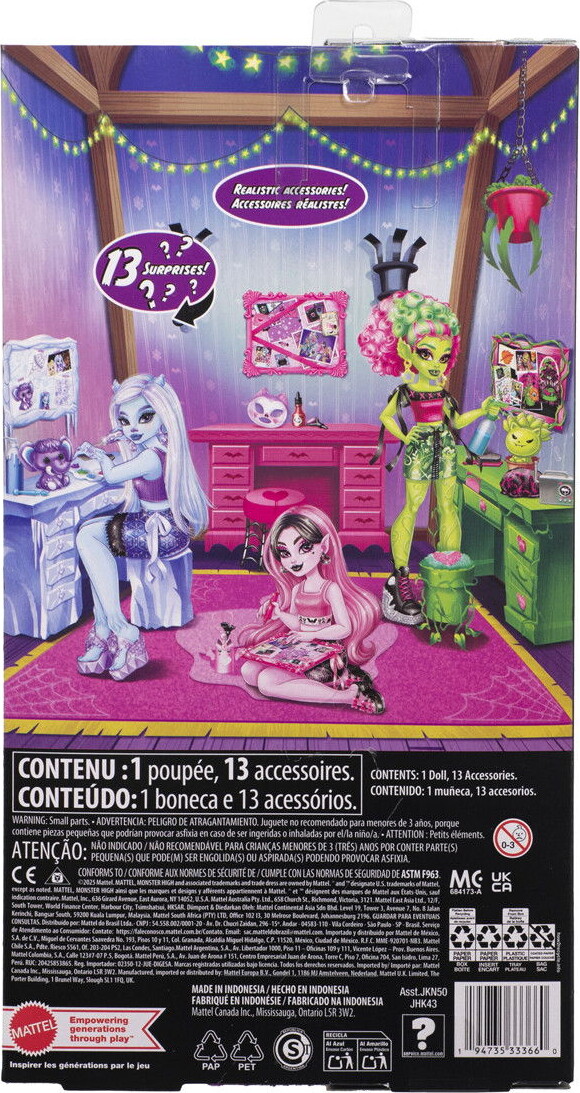 Monster High - Self-Scare Secrets Draculaura Dukke - Mattel Jhk43