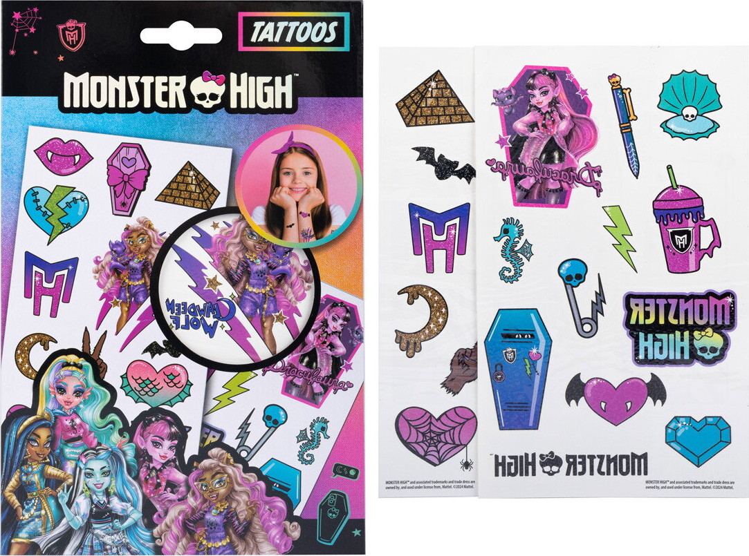 Monster High - Tattoos - Tatoveringer - Assorteret - Mattel
