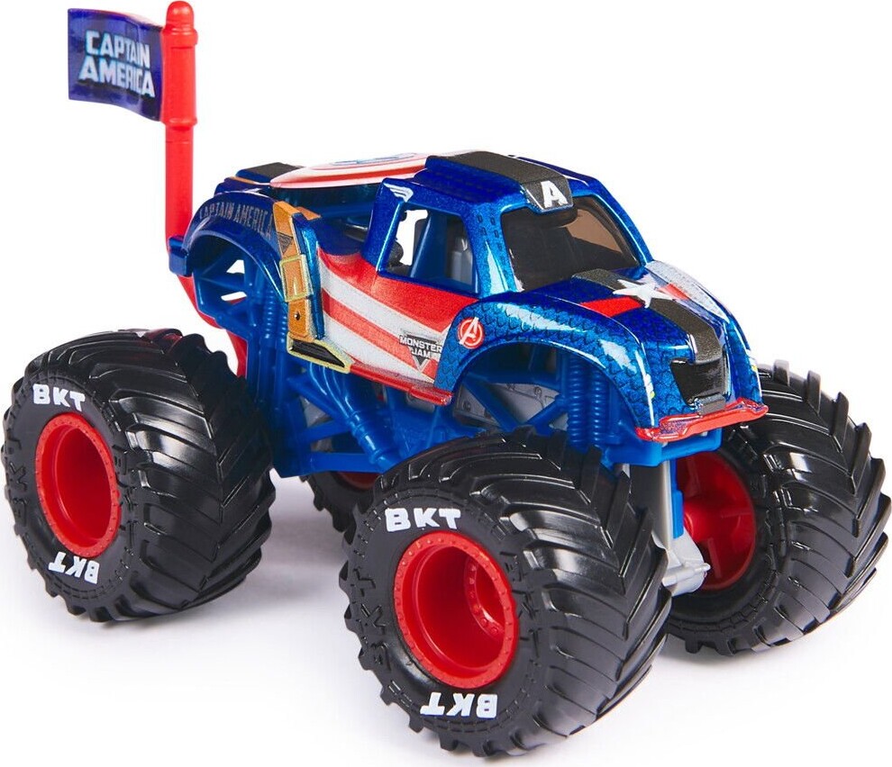 Monster Jam - Monster Truck Bil - 1 64 - Marvel Captain America