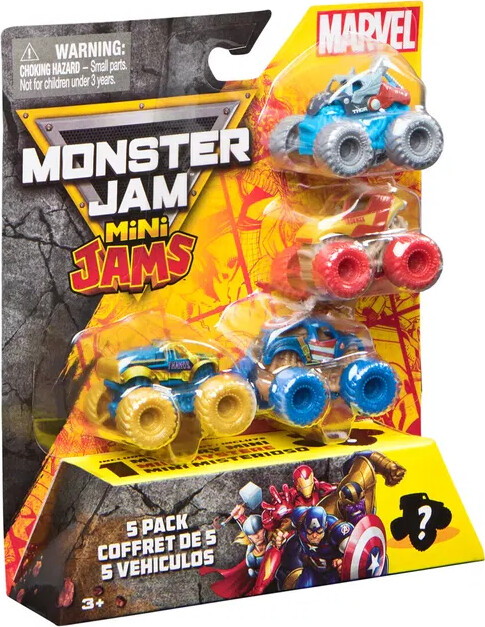 Monster Jam - Mini Jams - Marvel Monster Truck - 5-Pak