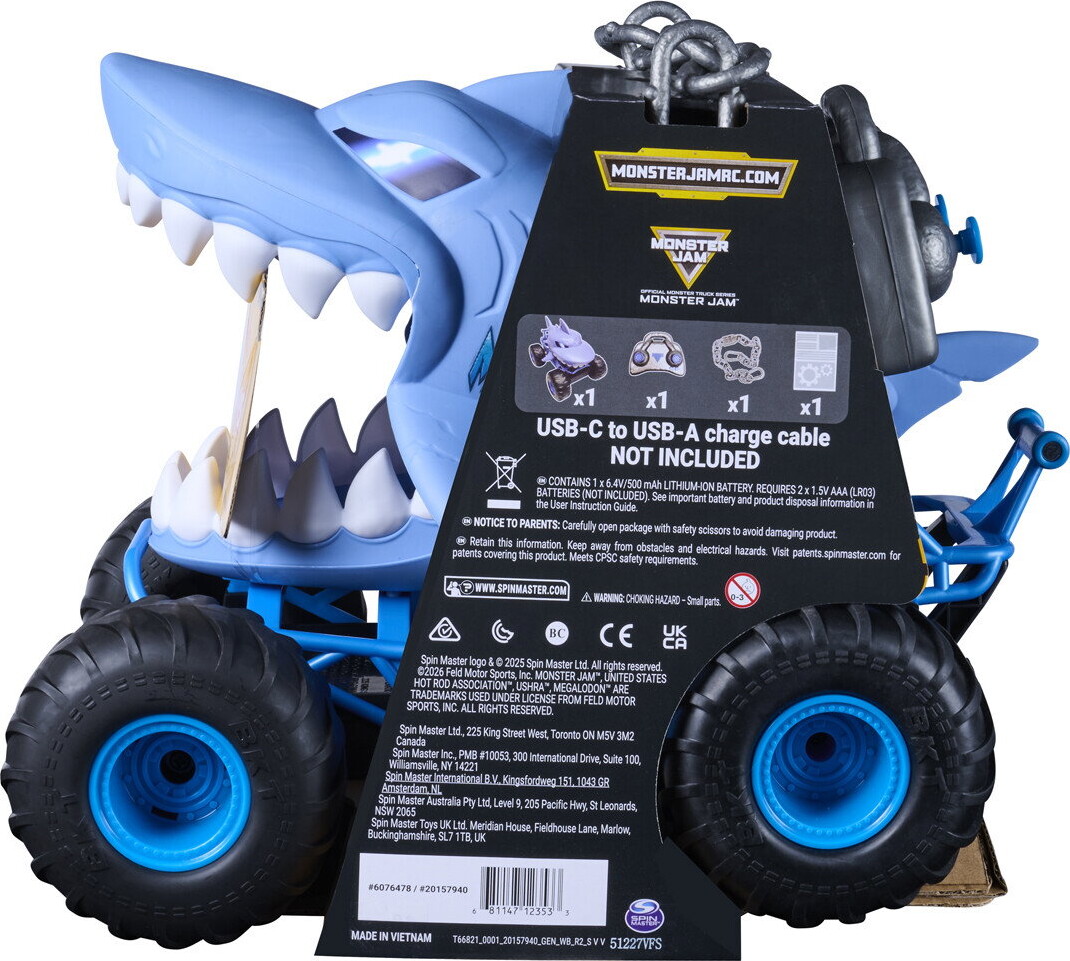 Monster Jam - Rc 1 15 Chomping Megalodon