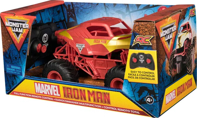 Monster Jam - Rc Monster Truck Bil - 1 24 - Marvel Iron Man