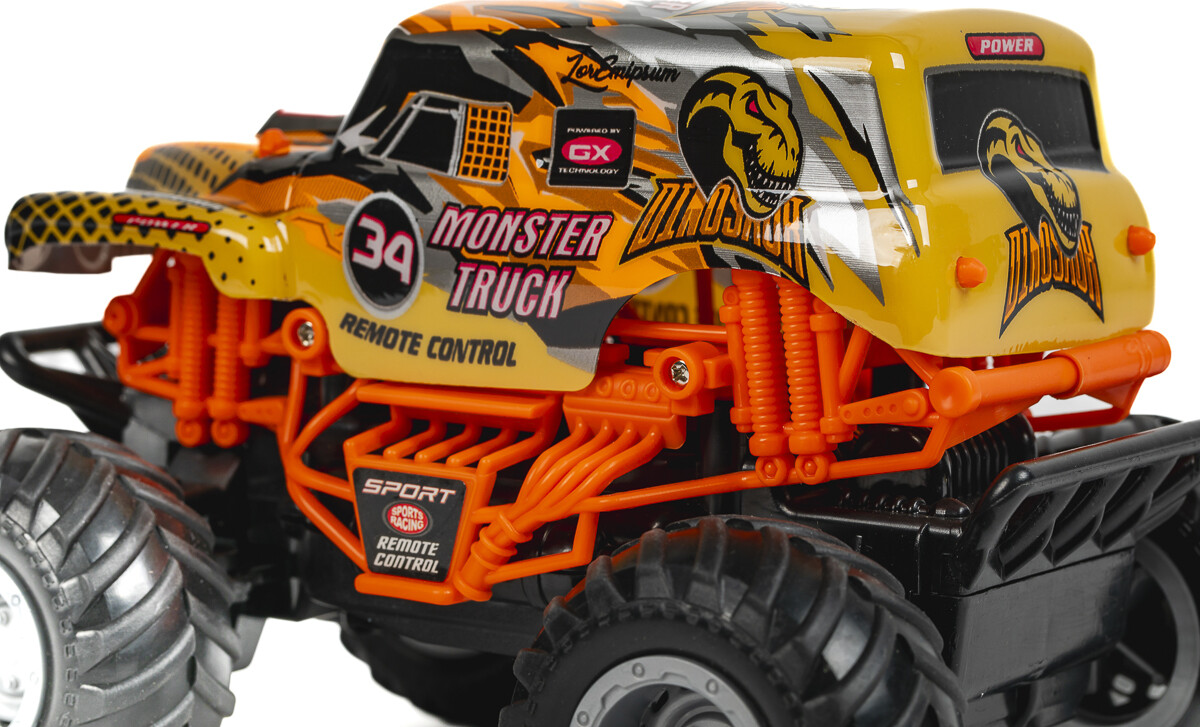 Monster Truck Rc 1 20 2 4Ghz Orange - Tec-Toy