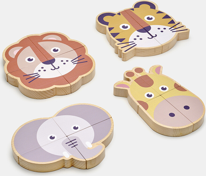 Moover - Stort Magnetisk Puslespil Med Vilde Dyr