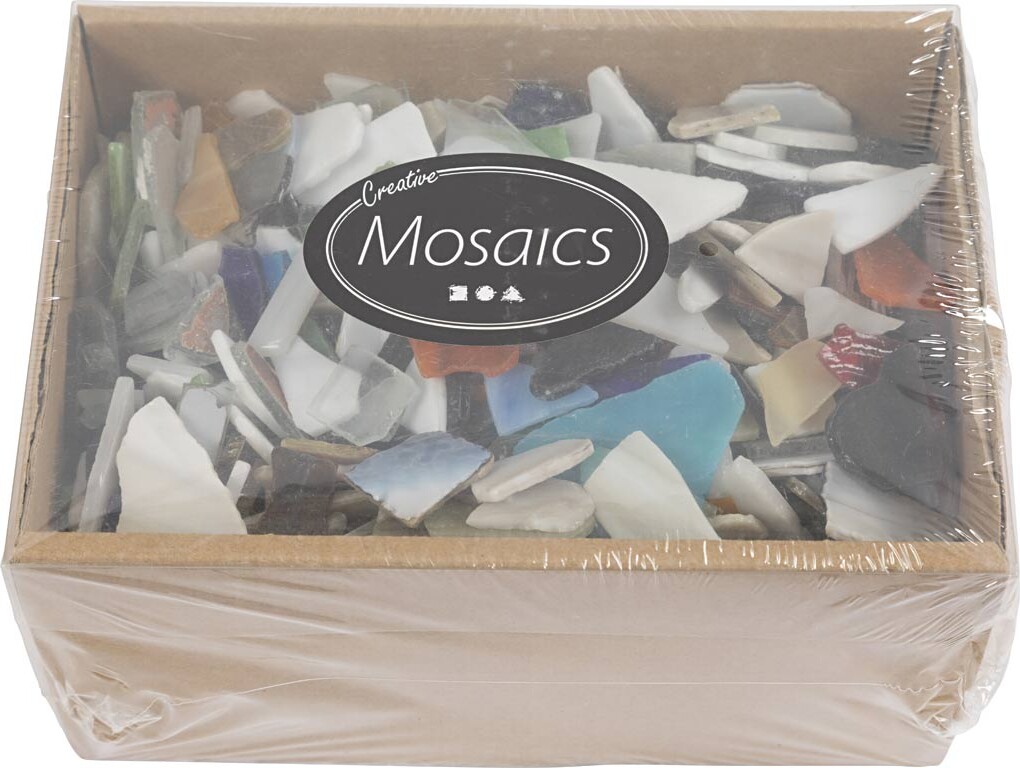 Mosaik - Str 8-20 Mm - Tykkelse 2-3 Mm - Indhold Kan Variere - Assorterede