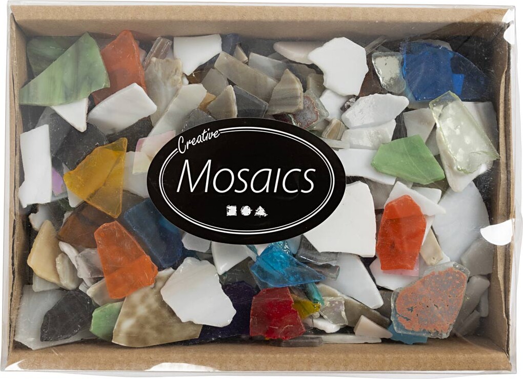 Mosaik - Str 8-20 Mm - Tykkelse 2-3 Mm - Indhold Kan Variere - Assorterede