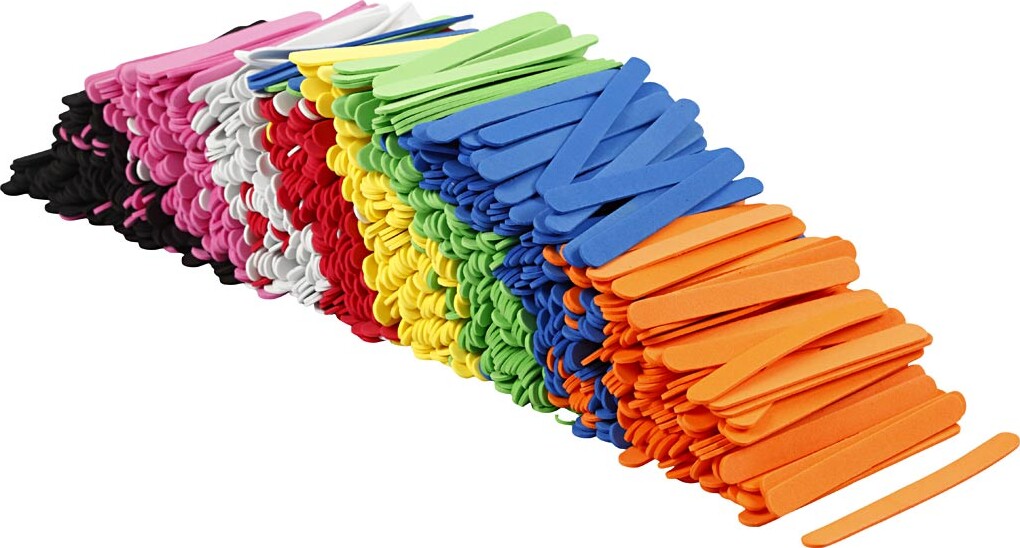Mosgummi Ispinde - L 11 5 Cm - B 1 Cm - Tykkelse 2 Mm - Assorterede Farver 